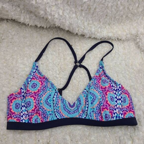Athleta Fiji Cross‎ Back Bikini Top Size 32B/C - Picture 1 of 3